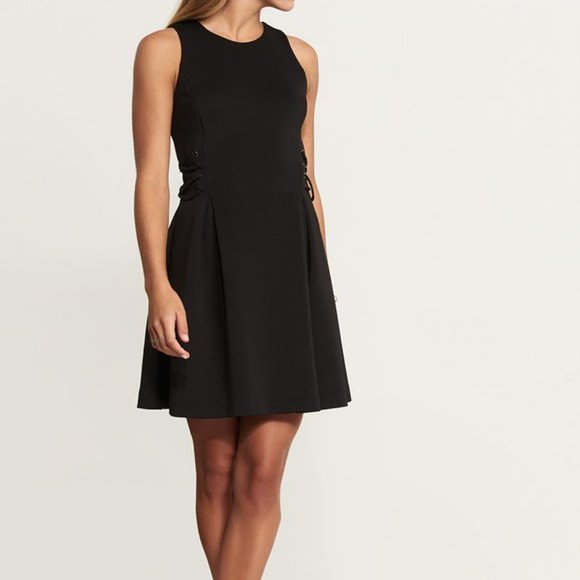 DYNAMITE Fit-And-Flare Lace Up Dress BNWT! Sz XS - Picture 2 of 5